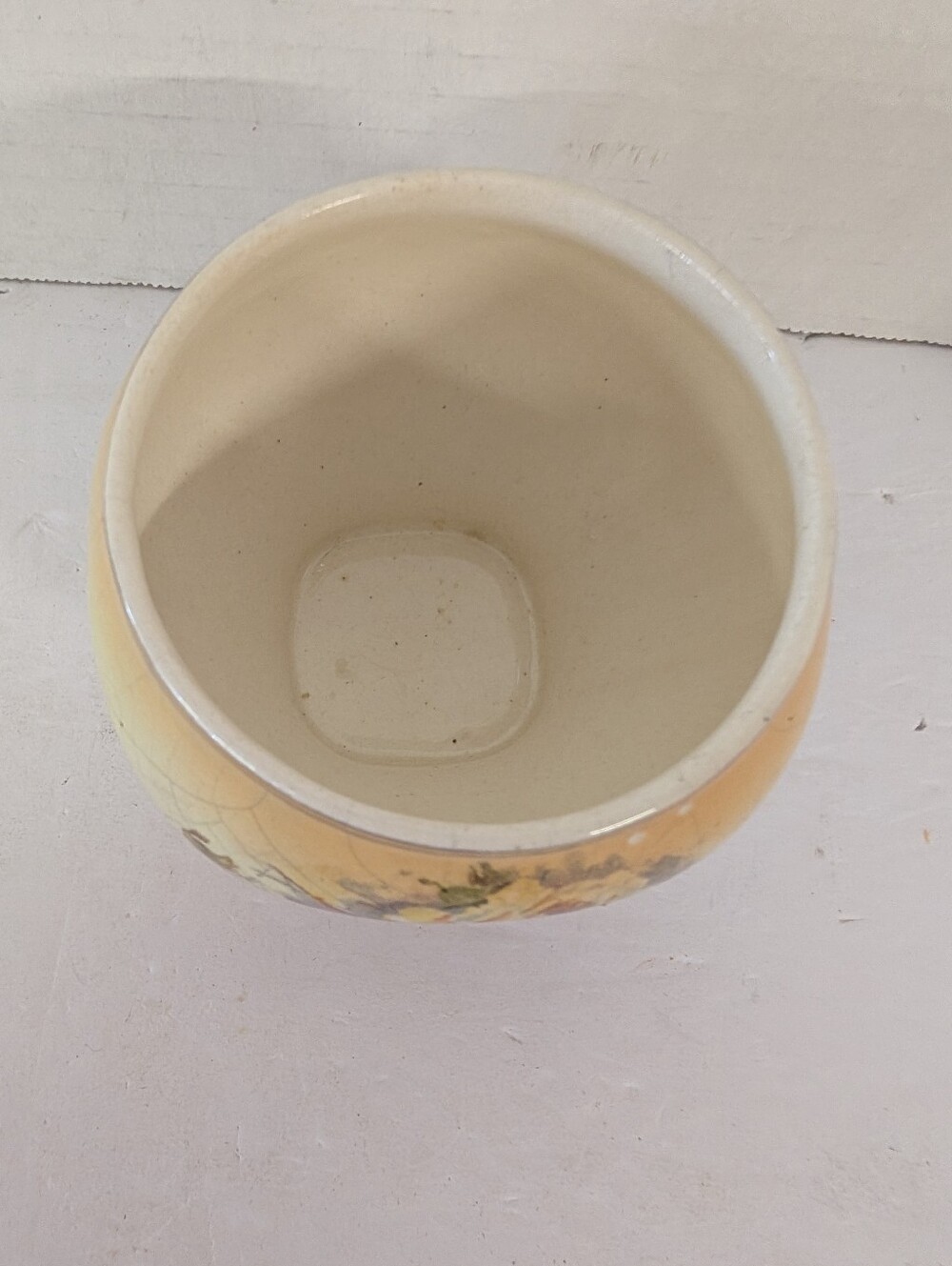 Vintage Dresser Set Floral Ceramic Handmade VanityYellow Rose Motif - Picture 16 of 16